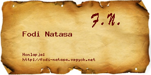 Fodi Natasa névjegykártya